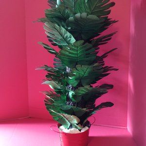 27 Inch Artificial Monstera Tree, with Real looking Bark